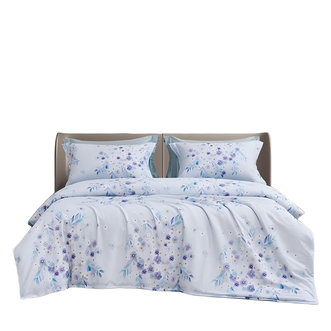 梦洁家纺  纯棉印花四件套 紫妍花开