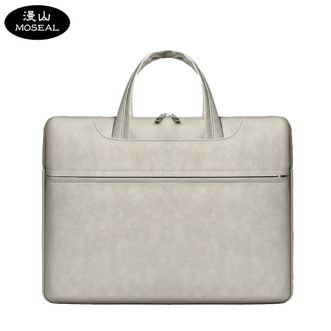 漫山/MOSEAL  简约时尚多功能手提包15.6寸PU笔记本电脑包防水减震耐磨 MS-R031-1