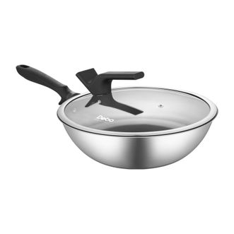 Debo  钛瓦特32cm炒锅有钛无涂层不粘锅无氟不粘锅炒菜锅DEP-DS475