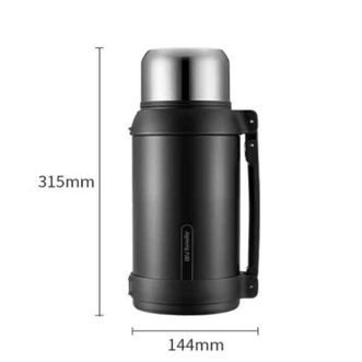 九阳/Joyoung  保温壶B20F-不锈钢真空水壶WR538大容量车载户外旅行壶暖水瓶2L黑色24h长效持久保温