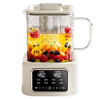 皆米  全玻璃恒温养生壶家用多功能电热水壶办公小型炖煮花茶壶炖煮一体玻璃煮茶器 标配+滤网 1L 24小时保温+提壶记忆