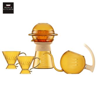 VISIONS  耐热玻璃手冲咖啡具套装5件套高硼硅耐热玻璃手冲咖啡具 VISIONS  耐热玻璃手冲咖啡具套装5件套高硼硅耐热玻璃手冲咖啡具