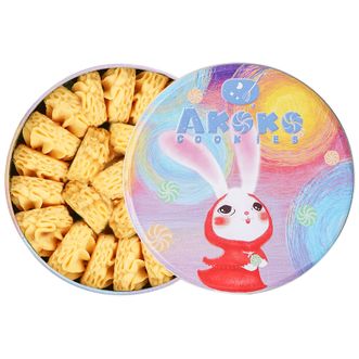 AKOKO  经典小花曲奇160g/盒 海盐芝士蜂蜜味 进口黄油零食礼物送礼