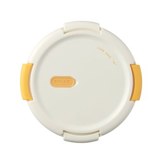 物生物（RELEA）  知味玻璃饭盒双分格可微波便当盒分格带饭餐盒保鲜盒950ml生椰白（含玉米纤维餐具）
