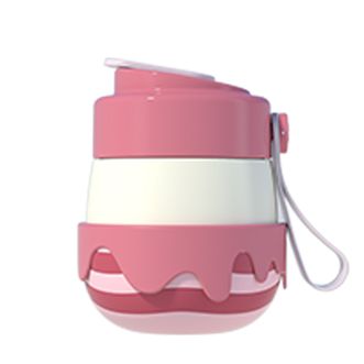 吨吨BOTTLEDJOY  满小吨保温杯小巧可爱满小吨随手杯316不锈钢吸管咖啡杯  桃汁幺幺 420ml    D34