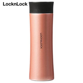 乐扣乐扣  掌心商务保温杯400mL 男女士简约商务水杯便携保温保冷水杯带滤网不锈钢水杯 玫瑰金色