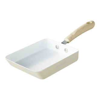 炊大皇  白瓷玉子烧平底锅BC18JG陶瓷不粘煎锅18cm