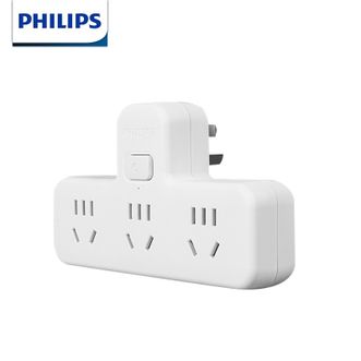 飞利浦/Philips  插线排 SPB2030W/93 新国标插座转换器一转多孔电源转换插头迷你插线板扩展多用无线插板USB接口 一转三总控