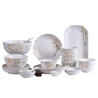 爱依瑞斯.ARIS  梦幻花影39头陶瓷餐具AS-D3906H