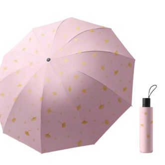 美度MAYDU   三折晴雨两用防晒太阳伞手动加大雨伞烫金反向伞车载伞反向收伞不湿车 M3051珊瑚粉