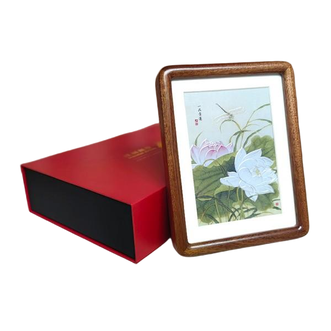 深圳航空  飞机退役航材雕刻画《一品青莲》