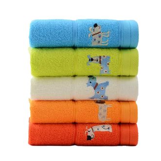 洁丽雅/Grace  卡通系列小狗全棉刺绣童巾7041 五条装eva  YR20250048