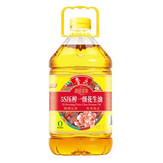 鲁花  香味家族5S压榨一级花生油5L*桶物理压榨大品牌值得信赖