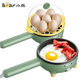 小熊/Bear  迷你煎蛋器多功能煎煮一体早餐神器煎饼烙饼不粘锅电煎锅防干烧煮蛋器小蒸锅 JDQ-C3011单层