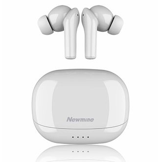 纽曼（Newmine）  真无线蓝牙耳机半入耳式音乐游戏长续航运动通话降噪适用于苹果华为安卓 皓月白