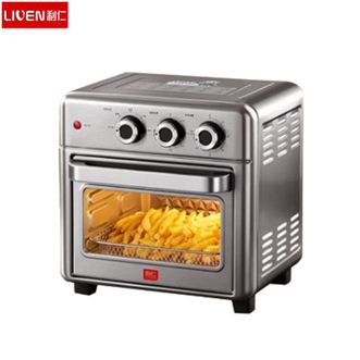 利仁  小钢人空气炸锅电烤箱一体机KZ-XGR1526 不锈钢无涂层家用15L双层大容量多功能微蒸汽嫩炸烤箱