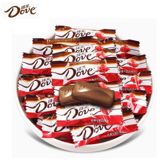 德芙（Dove）  丝滑牛奶巧克力婚庆喜糖4.5g散装婚礼糖果伴手礼 德芙4.5g牛奶巧克力 散装 500g