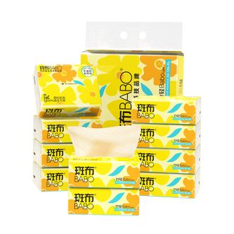 斑布  抽纸纸巾 原生竹浆 纸巾卫生纸 3层*100抽*10包*1提