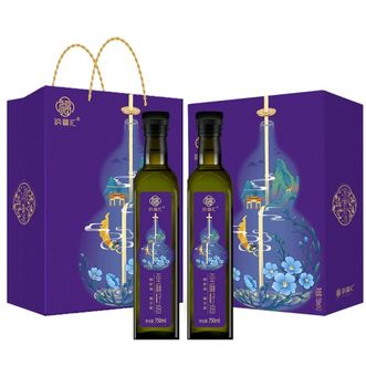 纳福汇  冷榨一级亚麻籽油礼盒750ml*2礼盒少油渍少轻烟