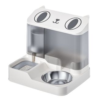 阔庭  猫咪自动喂食饮水一体机（不锈钢碗）8819-4灰色