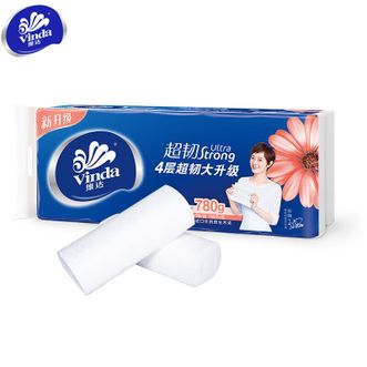 维达Vinda 超韧无芯卷纸780克 4层10卷 原生木浆卷纸