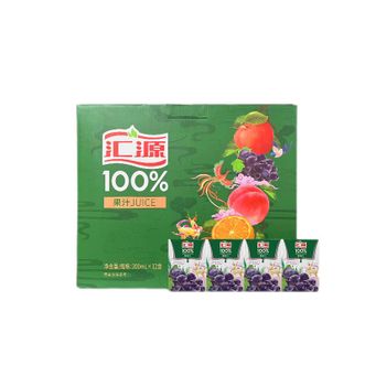 汇源  果汁100%葡萄汁200ml*12盒 多种维生素饮料整箱礼盒