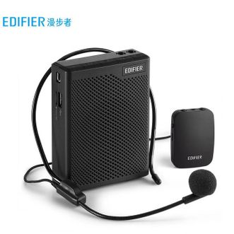 漫步者/EDIFIER  有线版便携式扩音器 MF3 Mini 小蜜蜂扩音器 教师导游导购讲解员专用 大功率有线麦克风播放器 （暗夜黑）