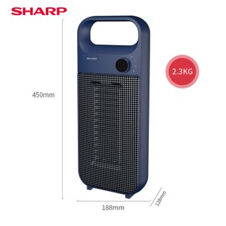 夏普/Sharp  小型暖风机书房办公室桌面桌下便携取暖器电暖器电暖气 【离子群除菌除醛净化空气】HX-FM202A-A