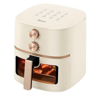 美的/Midea  空气炸锅不用翻面可视大容量家用全自动烤箱多功能  免翻面炸烤一体 KZE5089【双旋钮控温时丨免翻面】 5L