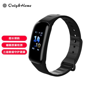 Only&Home  硅胶运动智能手环防水设计血压心率血氧三项数据随时测量