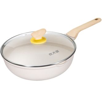 炊大皇（COOKER KING）  炒锅30cm麦饭石色少油烟炒菜锅电磁炉通用CG30DB