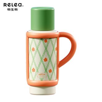 物生物  星盏陶瓷保温杯 蜡笔花园 950ML 陶瓷内胆 保温杯大容量水杯JV012429-0950-VQ（陶瓷款）