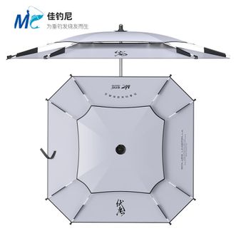 佳钓尼  方形钓鱼伞户 户外便携黑胶防晒遮阳伞（伏魔方形直杆伞:2米 ）