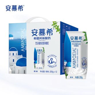 伊利  安慕希希腊风味早餐酸奶原味205g*12盒