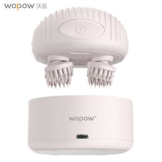 沃品（WOPOW）  头部按摩器头皮按摩仪 淋浴干湿两用电动龙抓手揉捏脑袋健康颈部肩部背部腰部腿部全身可用按摩爪魔力爪SM02米白色