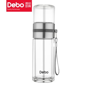 Debo  茶水分离双层玻璃杯泡茶师过滤办公男女特尔斯DEP-746 260ml
