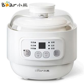 小熊/Bear  电炖盅0.8L电炖锅小容量隔水炖陶瓷燕窝炖盅煮粥锅迷你婴儿辅食锅宝宝煮粥锅bb煲