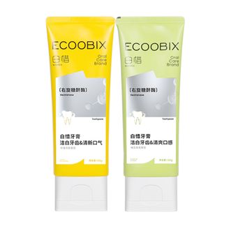 白惜/ecoobix  牙膏(柠香凤梨)*1支+牙膏(柚见青提)*1支