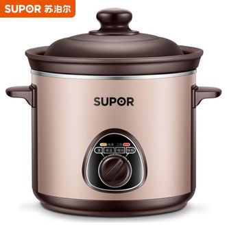苏泊尔（SUPOR）  电炖锅 家用3L大容量自动煲汤锅煲粥土陶釜锅煲粥煮饭炖汤锅旋钮调节 DG30YK11