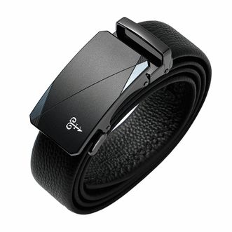 恒源祥  头层牛皮合金自动扣腰带 HYXP005