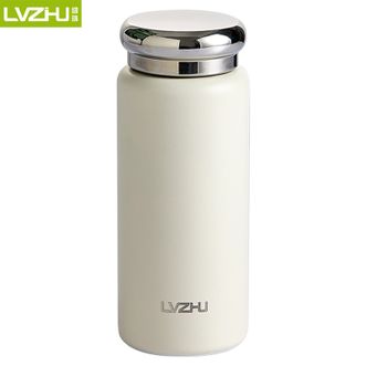 绿珠（lvzhu）   随手保温杯180mL 高颜值水杯迷你口袋保温杯便携随行杯子 白色