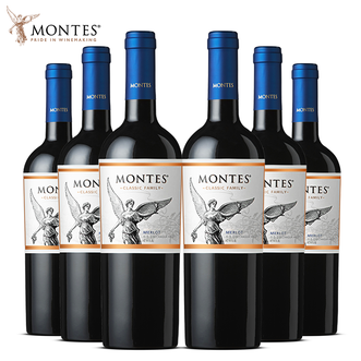 MONTES  蒙特斯经典系列750ml 梅洛红葡萄酒 整箱装