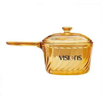 康宁visions1.5L单柄晶炫锅耐热玻璃汤锅琥珀色可视化煮锅炖锅VSP-15-TR-E/KZ