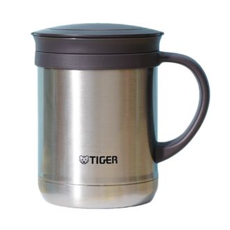 虎牌/Tiger  保温杯茶滤网杯办公型不锈钢真空杯水杯 CWM-A035 350ml 浅灰色XC