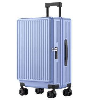 大嘴猴（Paul Frank）  一体式大深仓 扩容层前开盖设计行李箱PF9020-24-波斯蓝 24寸