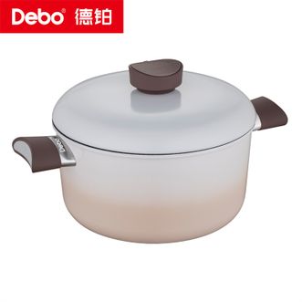 德铂（Debo）  卡布奇诺汤锅24cm 不粘锅精铁汤锅煮锅厨房家用锅具