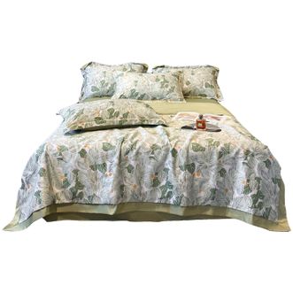 宜恋  夏季透气空调被 清爽抑菌夏凉空调被150*200cm叶韵绿AJF