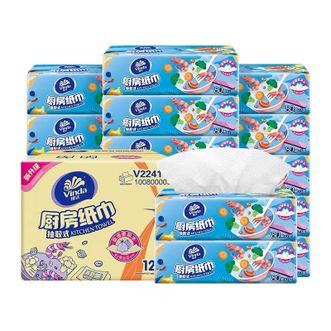 维达  80抽双层抽取式厨房纸12包箱装G