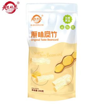 天生好果  原味腐竹200克*2袋 黄豆制品 干货原浆豆皮 炒肉凉拌火锅食材