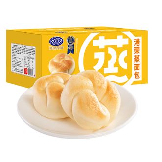 港荣  蒸面包奶黄味460g/箱 营养早餐点心手撕面包小蛋糕